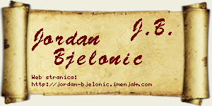 Jordan Bjelonić vizit kartica